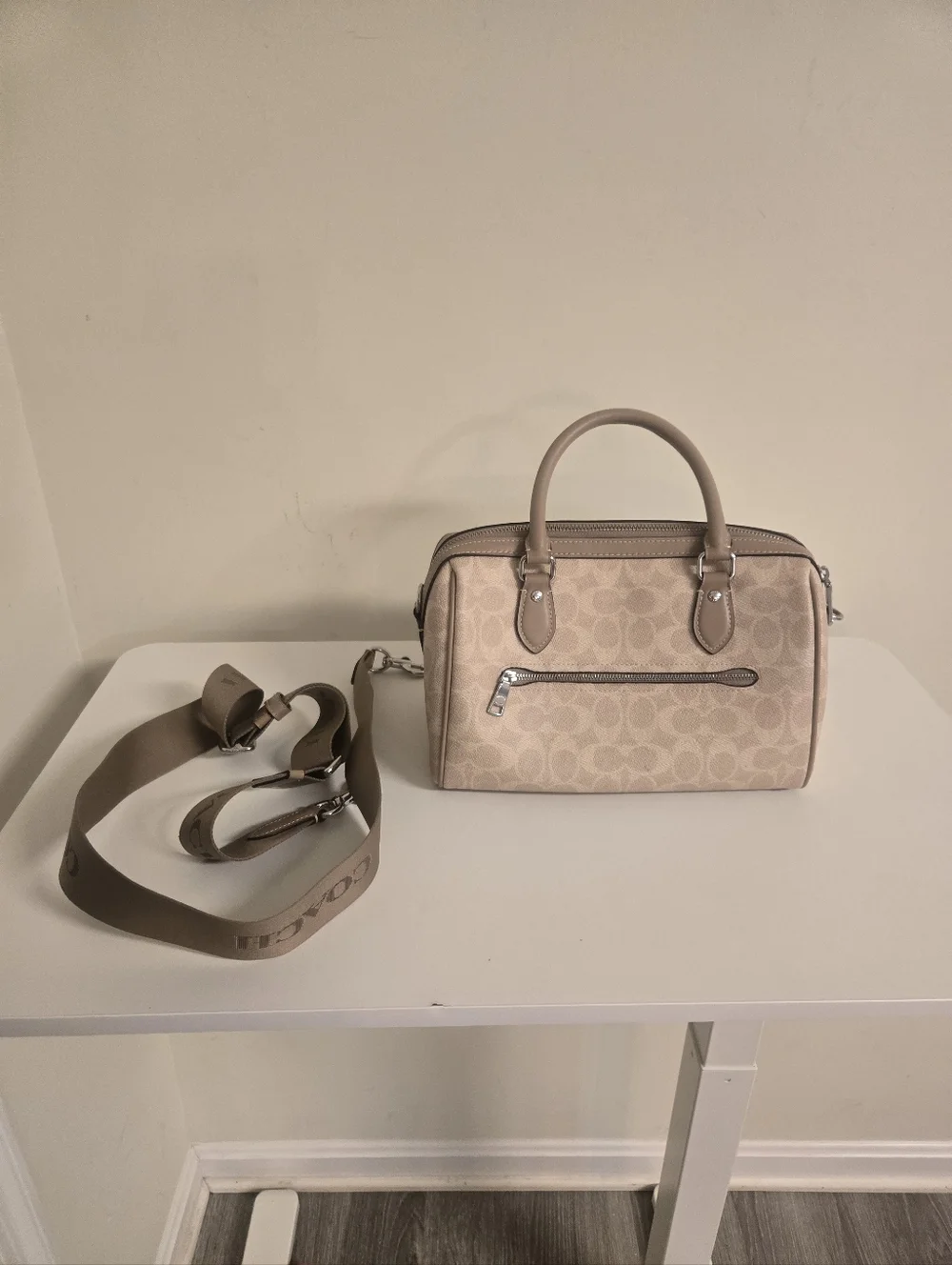 Coach Signature Medium Rowan Satchel Taipe Colorblock - Picture 8 of 16